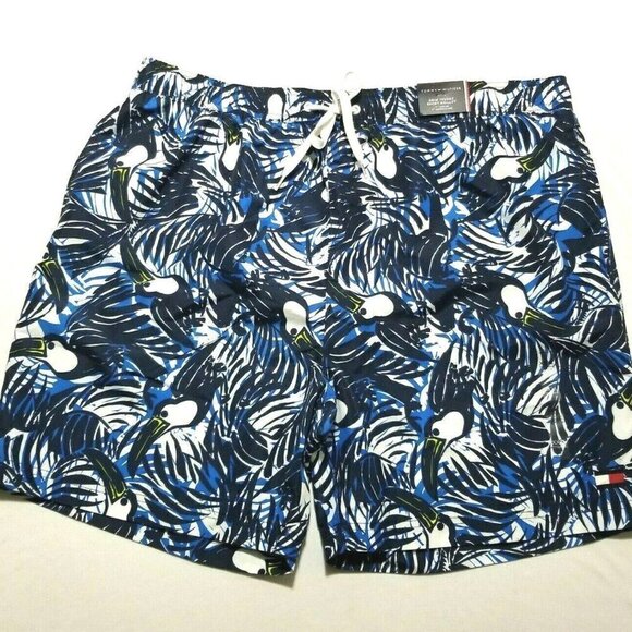 Tommy Hilfiger Men's Board Drawstring Swimwear Shorts - Picture 2 of 10